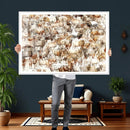 Farmhouse Bighorn Sheep Wall Art Canvas Print - Abstract by MyGreatCanvas | Canvas Wall Art Prints | Photo Prints & Wall Decor