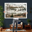 Snowy Mountain Landscape Wall Art Canvas Print, Alpine Pine by MyGreatCanvas | Canvas Wall Art Prints | Photo Prints & Wall Decor