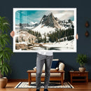 Snowy Mountain Wall Art Canvas Print, Alpine Pine Forest by MyGreatCanvas | Canvas Wall Art Prints | Photo Prints & Wall Decor