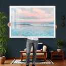 Ocean Wave Wall Art Canvas Print, Pastel Surf Seascape