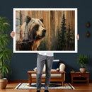 Grizzly Bear Wall Art Canvas Print, Rustic Wildlife Bear by MyGreatCanvas | Canvas Wall Art Prints | Photo Prints & Wall Decor
