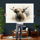 Abstract Highland Cow Wall Art Canvas Print, Rustic Farm by MyGreatCanvas | Canvas Wall Art Prints | Photo Prints & Wall Decor