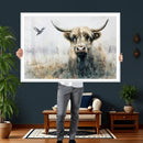 Abstract Highland Cow Animal Wall Art Canvas Print by MyGreatCanvas | Canvas Wall Art Prints | Photo Prints & Wall Decor