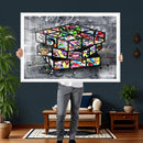 Graffiti Cube Abstract Street Art Wall Art Canvas Print by MyGreatCanvas | Canvas Wall Art Prints | Photo Prints & Wall Decor
