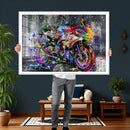 Graffiti Motorcycle Wall Art Canvas Print, Urban Street Art by MyGreatCanvas | Canvas Wall Art Prints | Photo Prints & Wall Decor