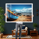 Fishing Boats Wall Art Canvas Print, Coastal Boat Beach by MyGreatCanvas | Canvas Wall Art Prints | Photo Prints & Wall Decor