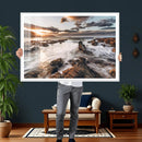 Rocky Coast Ocean Sunset Wall Art Canvas Print, Dramatic by MyGreatCanvas | Canvas Wall Art Prints | Photo Prints & Wall Decor