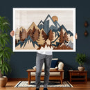Layered Wooden Mountain Wall Art Canvas Print, Modern Rustic by MyGreatCanvas | Canvas Wall Art Prints | Photo Prints & Wall Decor