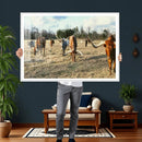 Texas Longhorn Wall Art Canvas Print, Western Ranch Cattle by MyGreatCanvas | Canvas Wall Art Prints | Photo Prints & Wall Decor