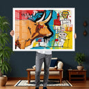 Basquiat Style Bull Graffiti Wall Art Canvas Print, Street by MyGreatCanvas | Canvas Wall Art Prints | Photo Prints & Wall Decor