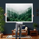Misty Pine Forest Wall Art Canvas Print, Foggy Evergreen by MyGreatCanvas | Canvas Wall Art Prints | Photo Prints & Wall Decor