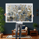 Abstract Floral Wall Art Canvas Print – Gold and Blue by MyGreatCanvas | Canvas Wall Art Prints | Photo Prints & Wall Decor