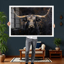Abstract Longhorn Bull Wall Art Canvas Print – Rustic by MyGreatCanvas | Canvas Wall Art Prints | Photo Prints & Wall Decor
