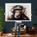 Dj Monkey Wall Art Canvas Print – Colorful Pop Art Banksy by MyGreatCanvas | Canvas Wall Art Prints | Photo Prints & Wall Decor