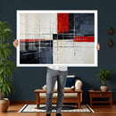 Navy Red Abstract Wall Art Canvas Print, Modern Luxury by MyGreatCanvas | Canvas Wall Art Prints | Photo Prints & Wall Decor