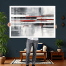 Gray Red Abstract Wall Art Canvas Print, Modern Abstract by MyGreatCanvas | Canvas Wall Art Prints | Photo Prints & Wall Decor