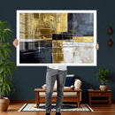 Gold Navy Abstract Wall Art Canvas Print, Modern Luxury by MyGreatCanvas | Canvas Wall Art Prints | Photo Prints & Wall Decor