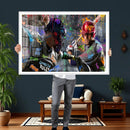 Graffiti Baseball Player Street Art Wall Art Canvas Print by MyGreatCanvas | Canvas Wall Art Prints | Photo Prints & Wall Decor