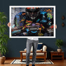 Graffiti American Football Player Street Art Wall Art Canvas by MyGreatCanvas | Canvas Wall Art Prints | Photo Prints & Wall Decor