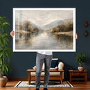 Neutral Abstract River Landscape Wall Art Canvas Print by MyGreatCanvas | Canvas Wall Art Prints | Photo Prints & Wall Decor