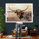 Texas Longhorn Wall Art Canvas Print – Western Cattle Ranch by MyGreatCanvas | Canvas Wall Art Prints | Photo Prints & Wall Decor