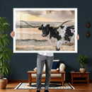 Texas Longhorn Bull Rustic Wall Art Canvas Print by MyGreatCanvas | Canvas Wall Art Prints | Photo Prints & Wall Decor