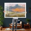 Mountain Sunset Wall Art Canvas Print Vintage Landscape by MyGreatCanvas | Canvas Wall Art Prints | Photo Prints & Wall Decor