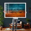 Teal Orange Abstract Wall Art Canvas Print Modern Large by MyGreatCanvas | Canvas Wall Art Prints | Photo Prints & Wall Decor