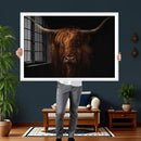 Highland Cow Wall Art Canvas Print – Moody Dark Rustic by MyGreatCanvas | Canvas Wall Art Prints | Photo Prints & Wall Decor