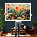 Yayoi Kusama Boho Mountain Landscape Large Wall Art, by MyGreatCanvas | Canvas Wall Art Prints | Photo Prints & Wall Decor
