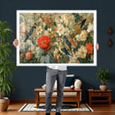 Vintage Birds and Flowers Wall Art Canvas Print, Botanical by MyGreatCanvas | Canvas Wall Art Prints | Photo Prints & Wall Decor