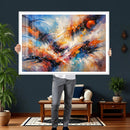 Lyrical Abstraction Wall Art Canvas Print, Orange Blue by MyGreatCanvas | Canvas Wall Art Prints | Photo Prints & Wall Decor