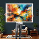 Lyrical Abstract Wall Art Canvas Print, Orange Blue Abstract by MyGreatCanvas | Canvas Wall Art Prints | Photo Prints & Wall Decor