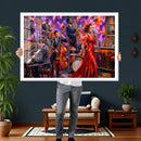 Jazz Band Canvas Wall Art — Jazz Club Singer Saxophone Print by MyGreatCanvas | Canvas Wall Art Prints | Photo Prints & Wall Decor