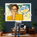 Pop Art Print Bathroom Sign Wall Art Canvas Print — Funny by MyGreatCanvas | Canvas Wall Art Prints | Photo Prints & Wall Decor