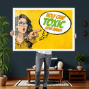 Pop Art Print Bathroom Sign Wall Art Canvas Print — Funny by MyGreatCanvas | Canvas Wall Art Prints | Photo Prints & Wall Decor