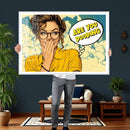 Pop Art Print Bathroom Sign Wall Art Canvas Print — Funny by MyGreatCanvas | Canvas Wall Art Prints | Photo Prints & Wall Decor
