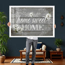Home Sweet Home Sign Wall Art Canvas Print, Floral Farmhouse by MyGreatCanvas | Canvas Wall Art Prints | Photo Prints & Wall Decor