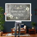 Home Sweet Home Wall Art Canvas Print, Floral Farmhouse by MyGreatCanvas | Canvas Wall Art Prints | Photo Prints & Wall Decor