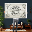 Home Sweet Home Wall Art Canvas Print, Floral Farmhouse by MyGreatCanvas | Canvas Wall Art Prints | Photo Prints & Wall Decor