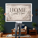 Home Sweet Home Wall Art Canvas Print, Floral Farmhouse by MyGreatCanvas | Canvas Wall Art Prints | Photo Prints & Wall Decor