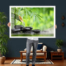 Bamboo Water Flow Black Stone Canvas | Zen Spa Nature by MyGreatCanvas | Canvas Wall Art Prints | Photo Prints & Wall Decor