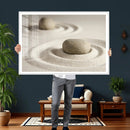 Zen Garden Stone Sand Canvas | Japanese Rock Garden Wall Art by MyGreatCanvas | Canvas Wall Art Prints | Photo Prints & Wall Decor