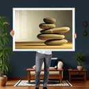 Zen Stone Wall Art Canvas Print, Balanced Rock Stack Framed by MyGreatCanvas | Canvas Wall Art Prints | Photo Prints & Wall Decor