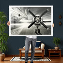 Vintage Airplane Wall Art Canvas Print, Black and White by MyGreatCanvas | Canvas Wall Art Prints | Photo Prints & Wall Decor