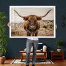 Texas Longhorn Bull Wall Art Canvas Print, Western Farmhouse by MyGreatCanvas | Canvas Wall Art Prints | Photo Prints & Wall Decor