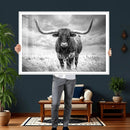 Texas Longhorn Canvas Wall Art Western Bull Desert Moody by MyGreatCanvas | Canvas Wall Art Prints | Photo Prints & Wall Decor