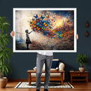 Banksy Girl Wall Art Canvas Print for Living Room Decor by MyGreatCanvas | Canvas Wall Art Prints | Photo Prints & Wall Decor