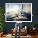 Sailboat Wall Art Canvas Print, Ocean Sunset Sailing Framed by MyGreatCanvas | Canvas Wall Art Prints | Photo Prints & Wall Decor