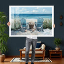 Beach Canvas Wall Art Coastal Adirondack Chairs Ocean by MyGreatCanvas | Canvas Wall Art Prints | Photo Prints & Wall Decor